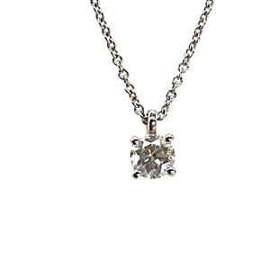 Tiffany solitaire diamond necklace platinum accessory
